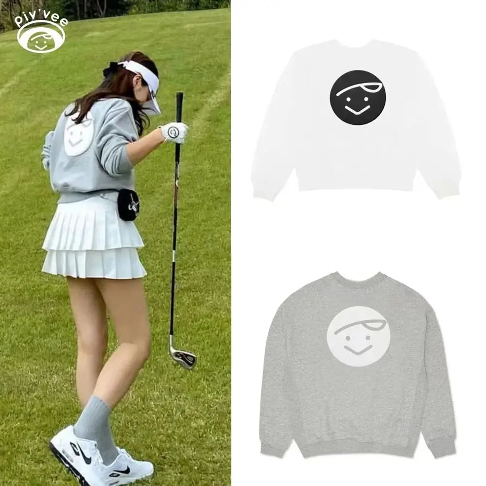 Autumn and Winter Women\'s Long Sleeved Sweatshirt Loose Casual Golf Wear Clothing