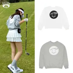 Autumn and Winter Women's Long Sleeved Sweatshirt Loose Casual Golf Wear Clothing