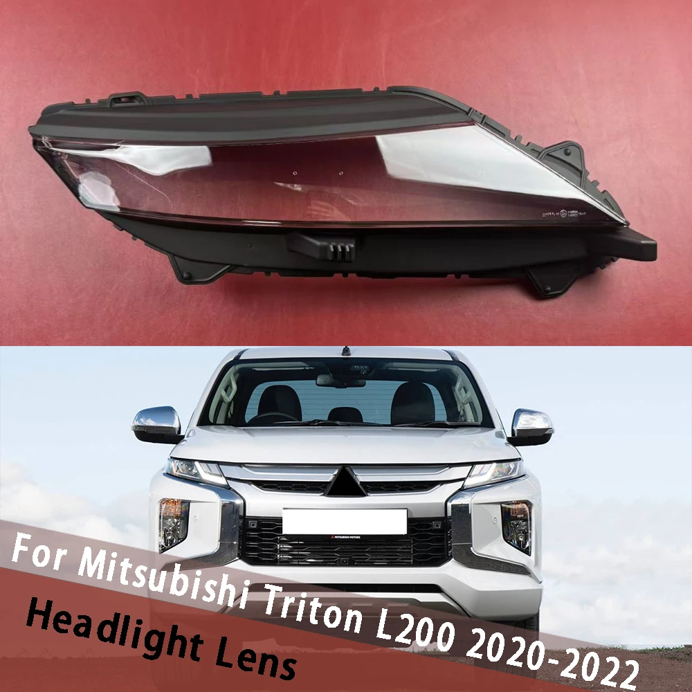 

For Mitsubishi Triton L200 2020 2021 2022 (Painted) Headlight Lens Cover Lampshade Headlamp Shell Light Housing Plexiglass