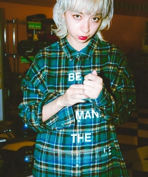 

Versatile Classic Large Plaid Mid-Length Flannel Casual irt Autumn Winter New Arrival Women's Straight Cut Thiened Long S...