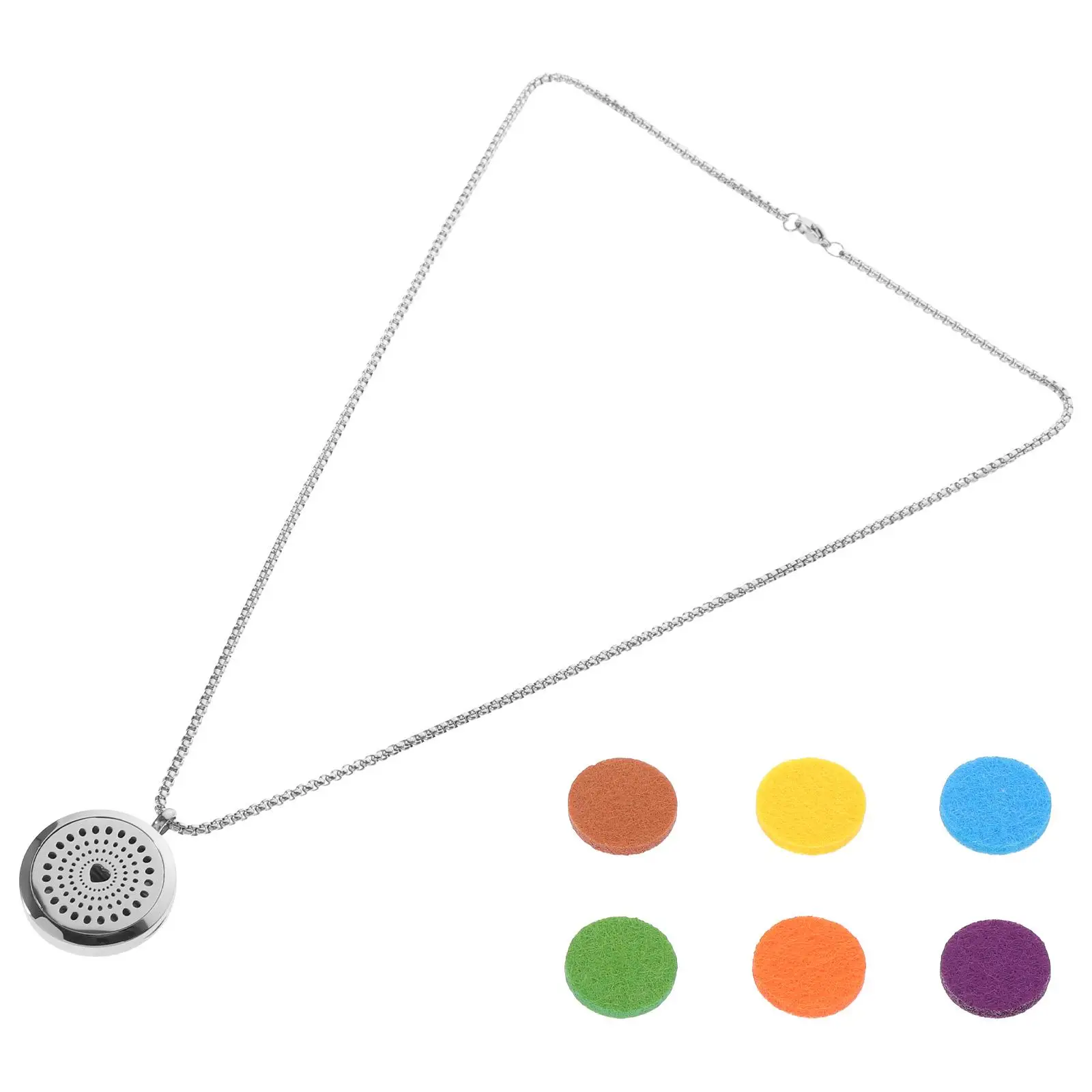 

Heart Shaped Pendant Pendant 30mm Stainless Steel Diffuser Necklace Diffuser Necklace Essential Oil Jewelry Women