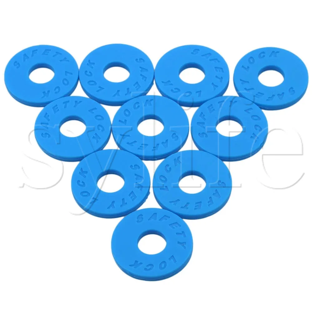 10x25x3mm Silica Gel Guitar Savers Premium Strap Lock 9mm Hole Dia Blue