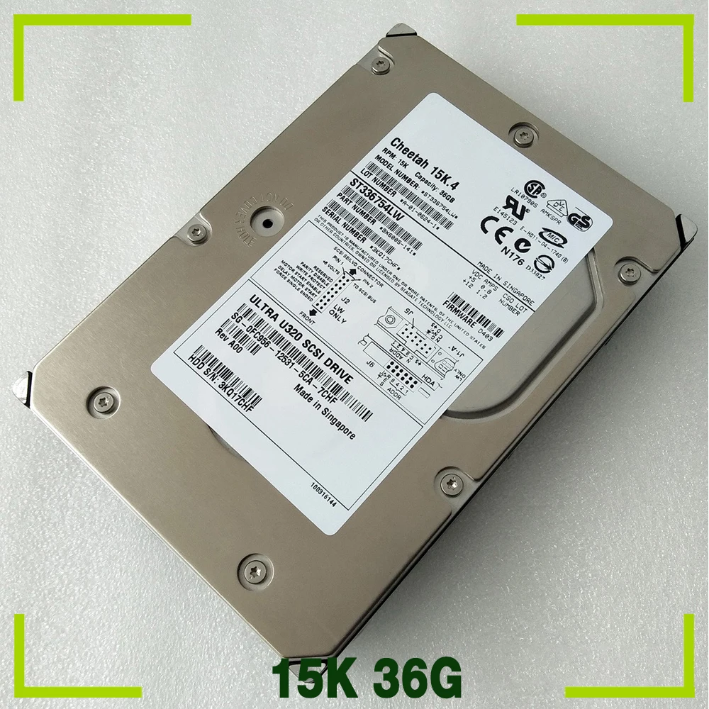 36GB For Seagate Server Desktop Hard Disk  ST336754LW 0FC956 15K 36G 68 PIN SCSI