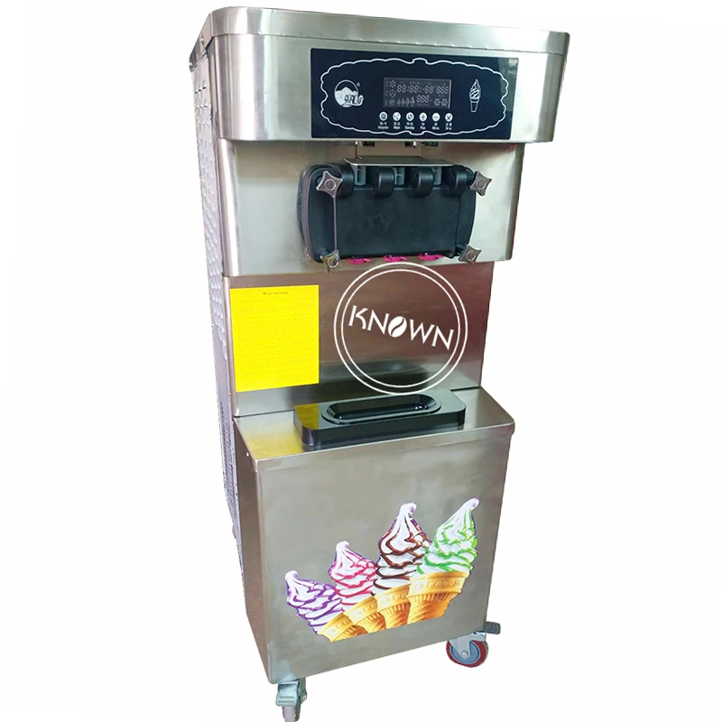 

Free shipping large capacity 40L automatic commercial vertical sundae cone ice cream machine soft serve making maker equipment