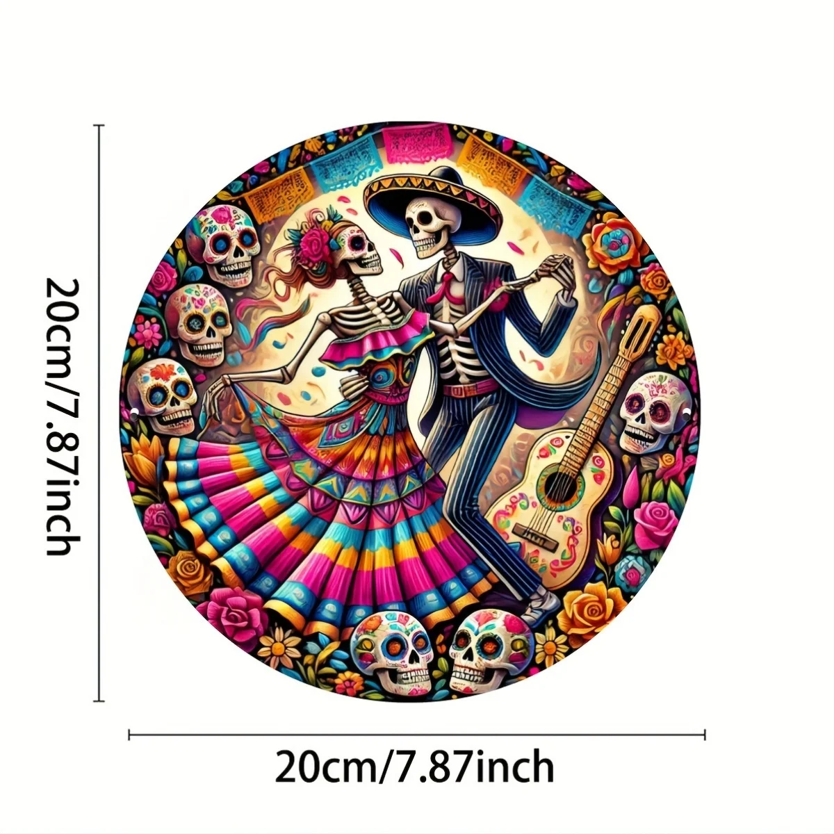 A Round Aluminum Wall Plaque Measuring 8.0 X 8.0inch, Specially Designed for the 