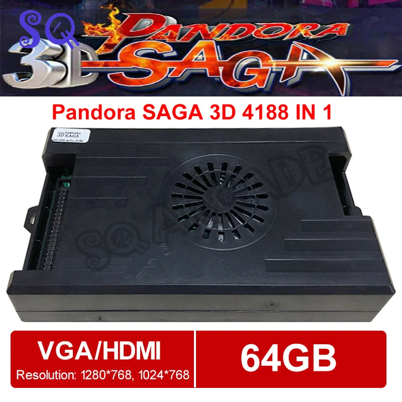 Arcade Pandora 3D Saga 4188 in 1 PCB Game board Wifi Version HDMI VGA Output Muilt Game Mainboard for DIY Arcade Machine