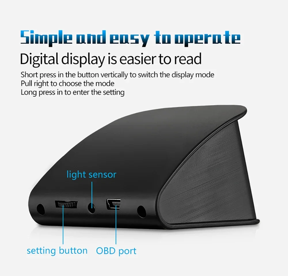 Neues OBD2 - P10 Pro Auto-LCD-Messgerät Smart Auto Digital Head Up Display mit 12 Hauptfunktionen Alnrm-System für Auto – Detail 14