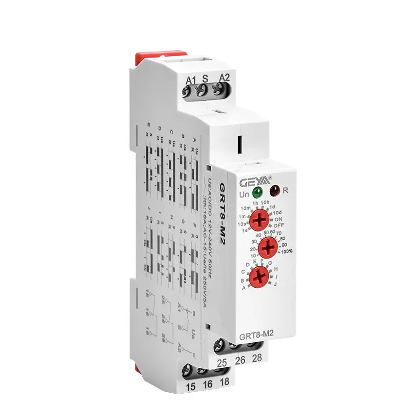 Multi Function Time Relay 16A Din Rail Type 10 Function Adjustable Timer 12V-240V AC DC