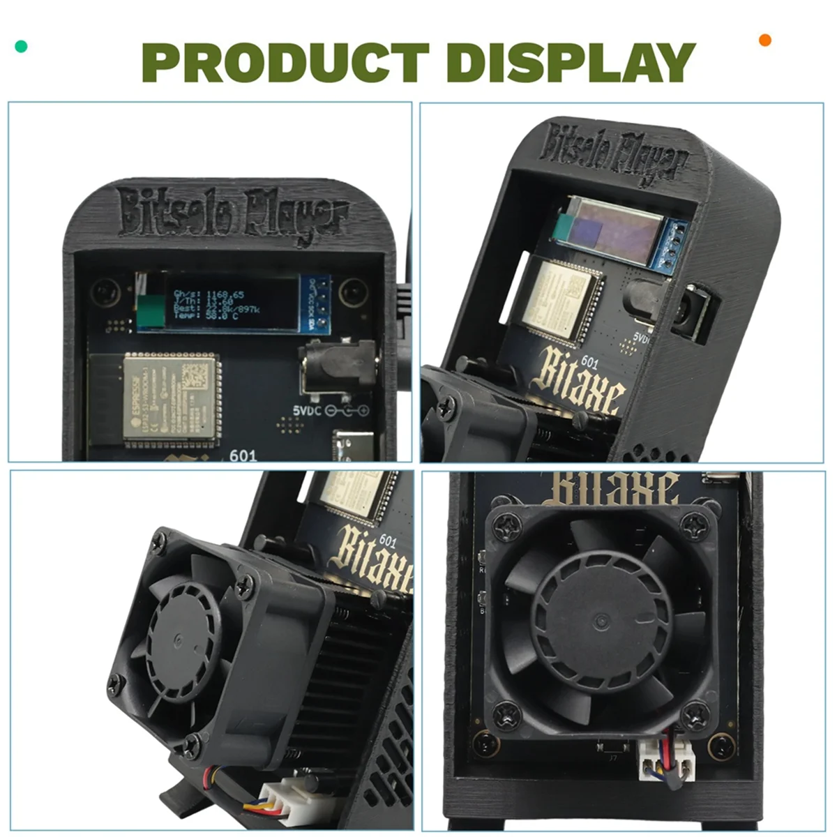 A04V Gamma 601 BTC Solo Miner مع Shell 1.2TH/S 18W BM1370 Asic Chip من Antminer S21 Pro Bitcoin BTC Miner EU Plug