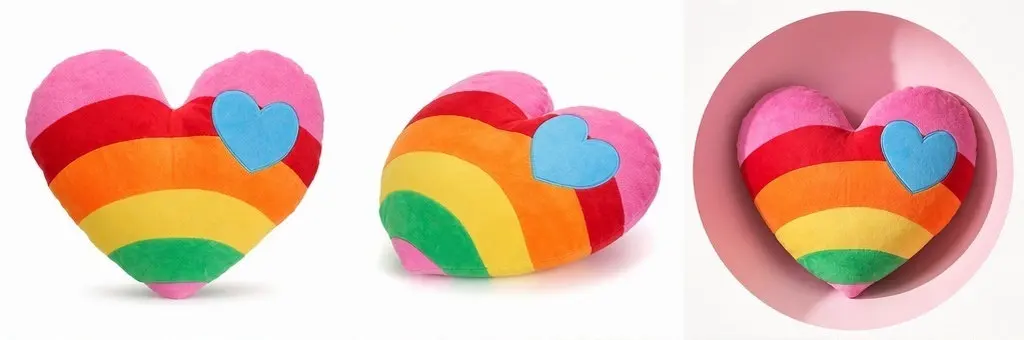1Pcs Heart Shape Throw Pillow Filled with Super PP Cotton Cozy Back Cushion for Home Office Car Sofa Decorative Heart Cushion