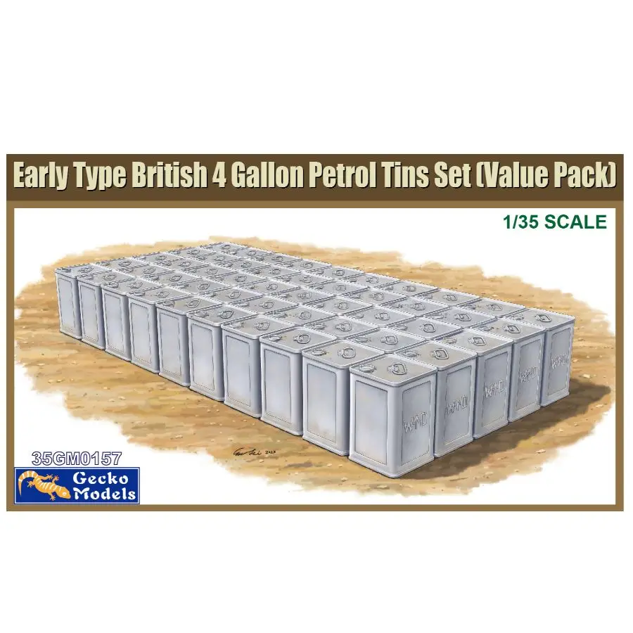 

Модели Gecko 35GM0157 1/35 Ранний британский набор бензиновых банок на 4 галлона (упаковка цен) (50 шт.)