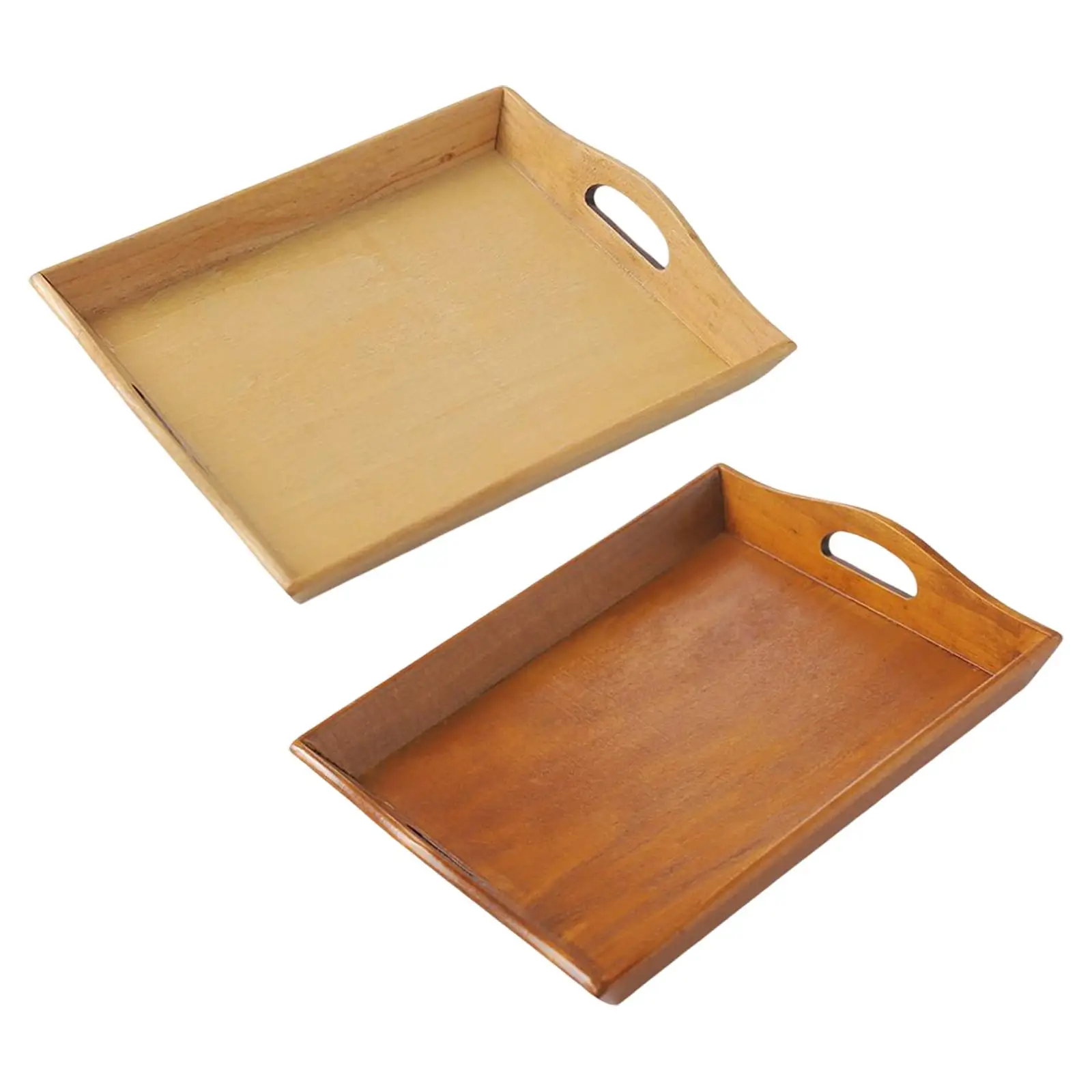 Tray , 12'' x 10'' x 1'' Wooden Serving Tray with Tray, Food, , Eat, Drinks, ,