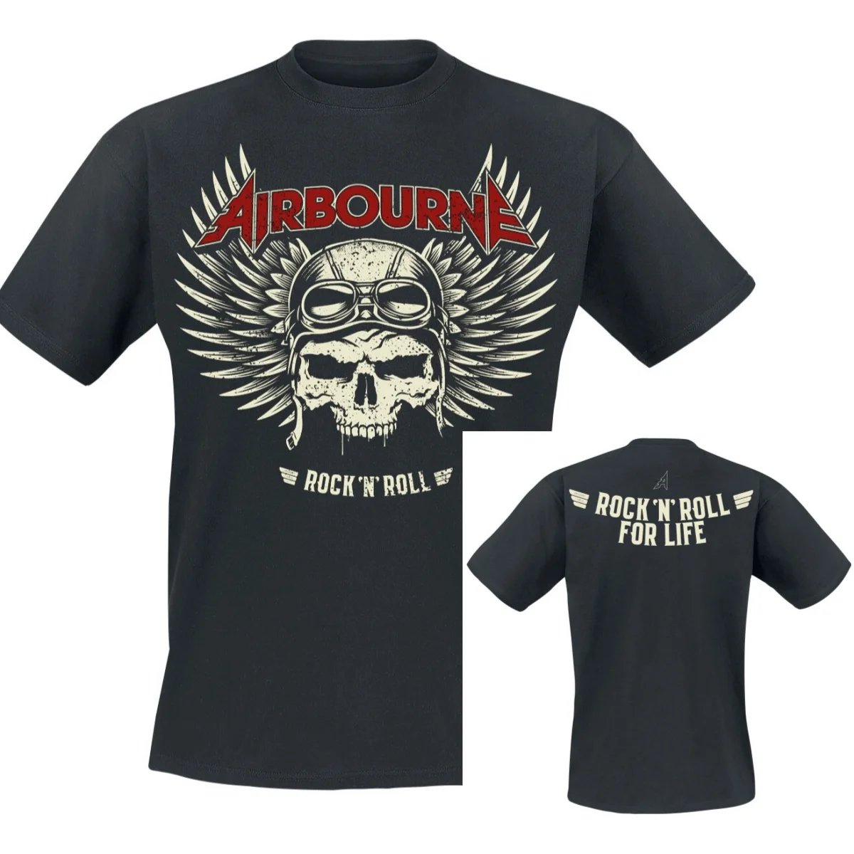 Rotes Logo Mono Scorch Airbourne Band T-Shirt 100 % Baumwolle Grafik-T-Shirt Herren Damen Sommer Streetwear Top