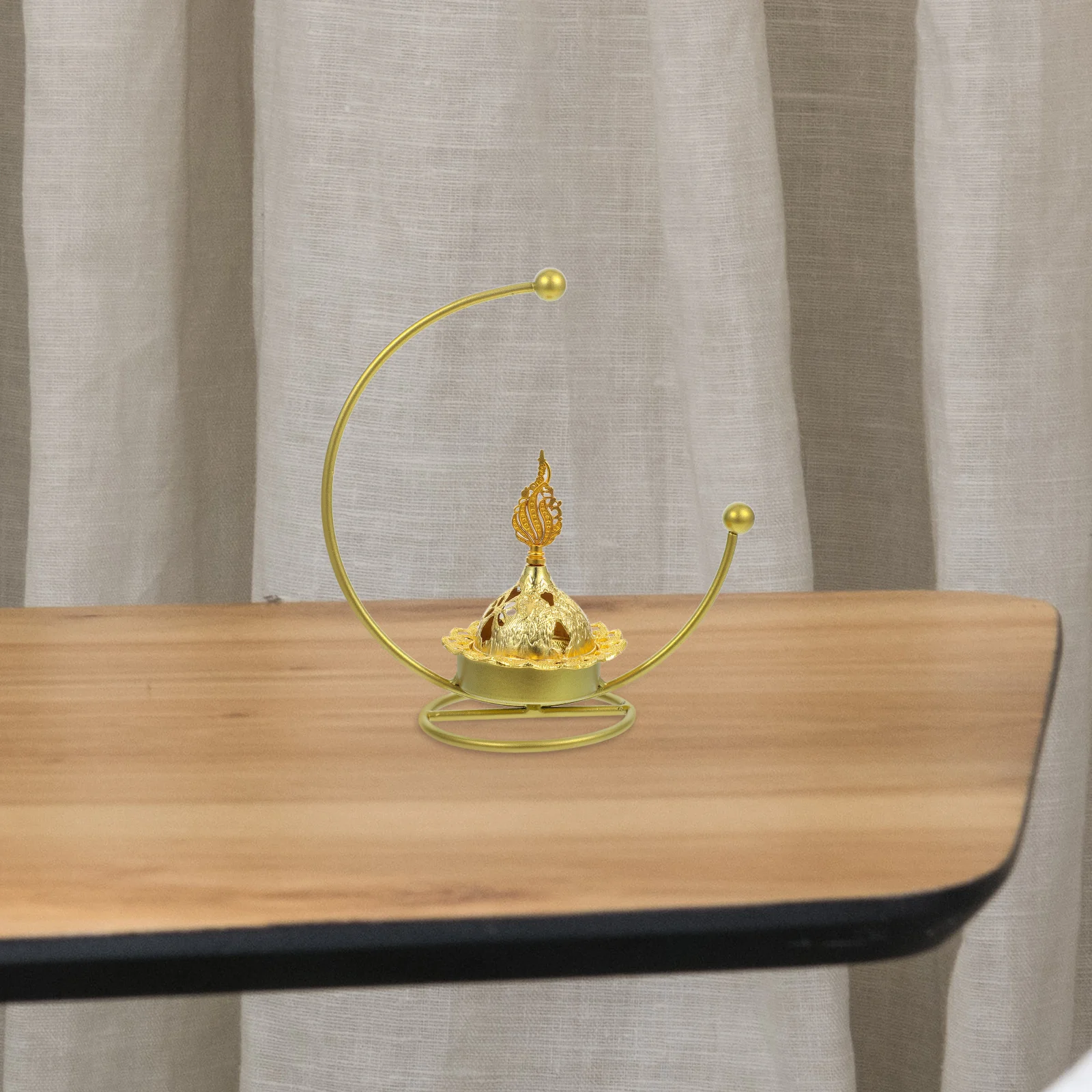 

Arabic Incense Burner Metal Censer Desktop Aromatherapy Decor Exquisite Holder Middle East Style Retro Design Home Office Use