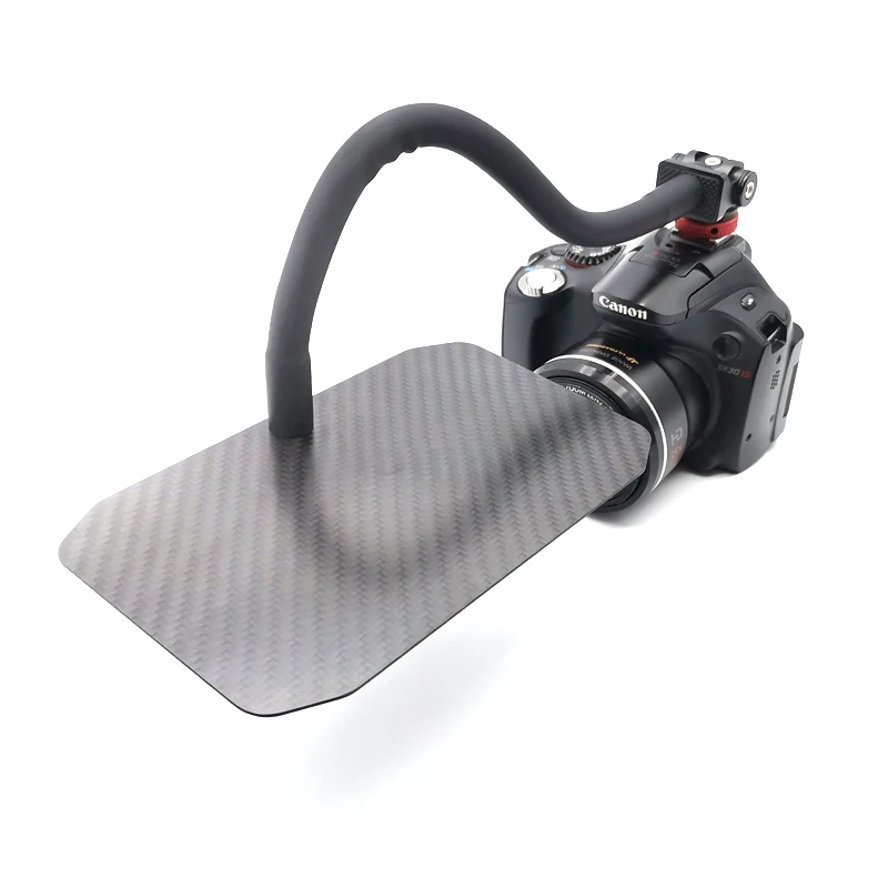 1/4 Interface Mini Carbon Fiber Light Block Shading Hood Plate Outdoor Photo Camera Lens Accessories