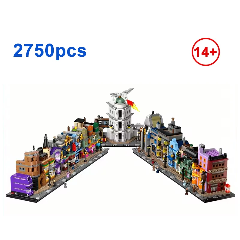 2750 Teile Zauberer-Laden-Modell Baustein-Set Stadtlandschaft-Bausteine Lehrreiches Spielzeug für Erwachsene Geburtstags- und Weihnachtsgeschenke