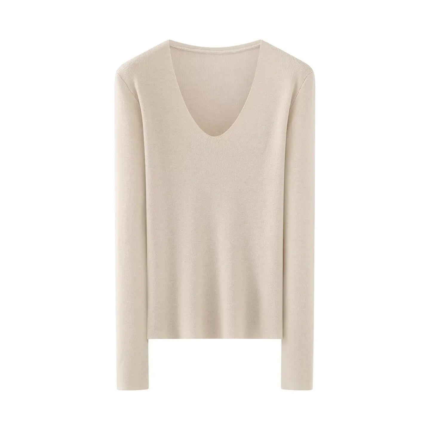 Faionable V-Ne Long Sve Knitted Sweater Slimming Women's Top Commute Sle Autumn Collection 2025 Warmth Guaranteed