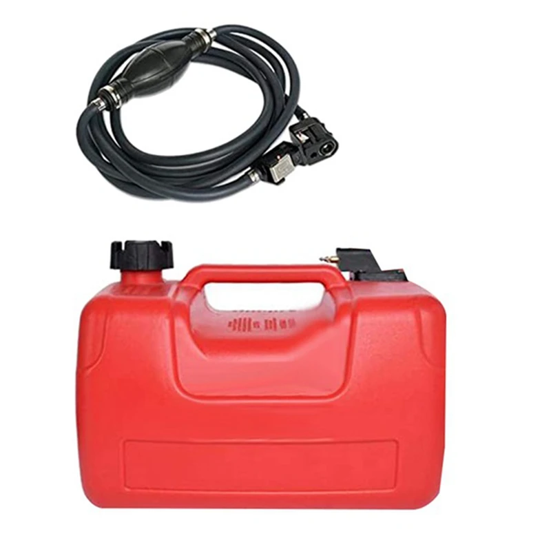 12L Fuel Tank Oil Box Marine Container W/Connector Anti Static Corrosion Resistant Gas Outboard Accessories Boat Yacht