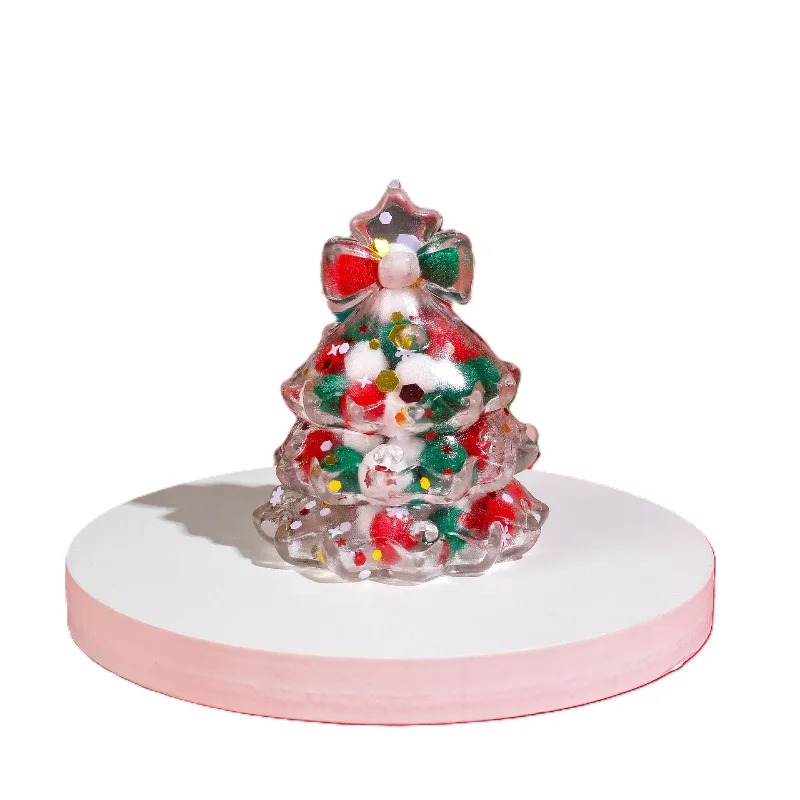 Juguetes para apretar con forma de árbol de Navidad, juguetes navideños suaves y bonitos para niños y niñas, juguete antiestrés, 1 Uds.