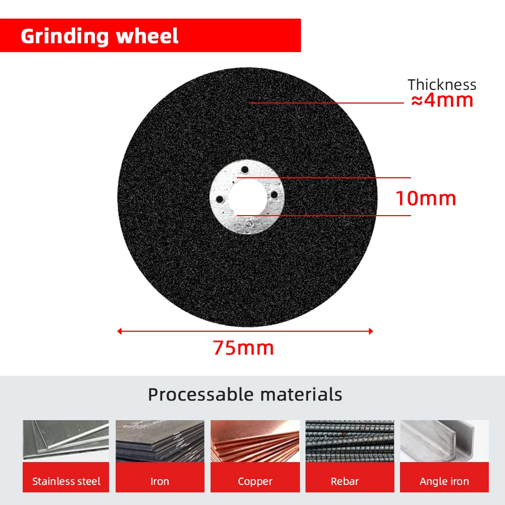 5pcs/Set 75mm Cutting Disc 3Inch Grinding Wheel Metal Woodworking Stone Marble Cutting Grinding Saw Blade for Mini Angle Grinder