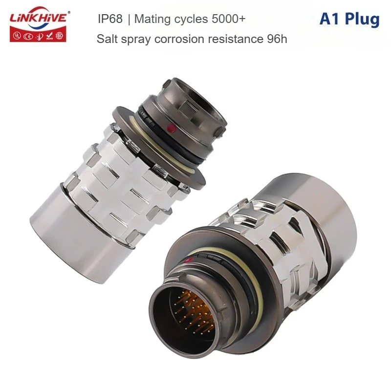Compatible with ODU HD A1 27 Pin Plug Military Connector A11WAM-P27XBC00-0000 IP68 Circular Connector