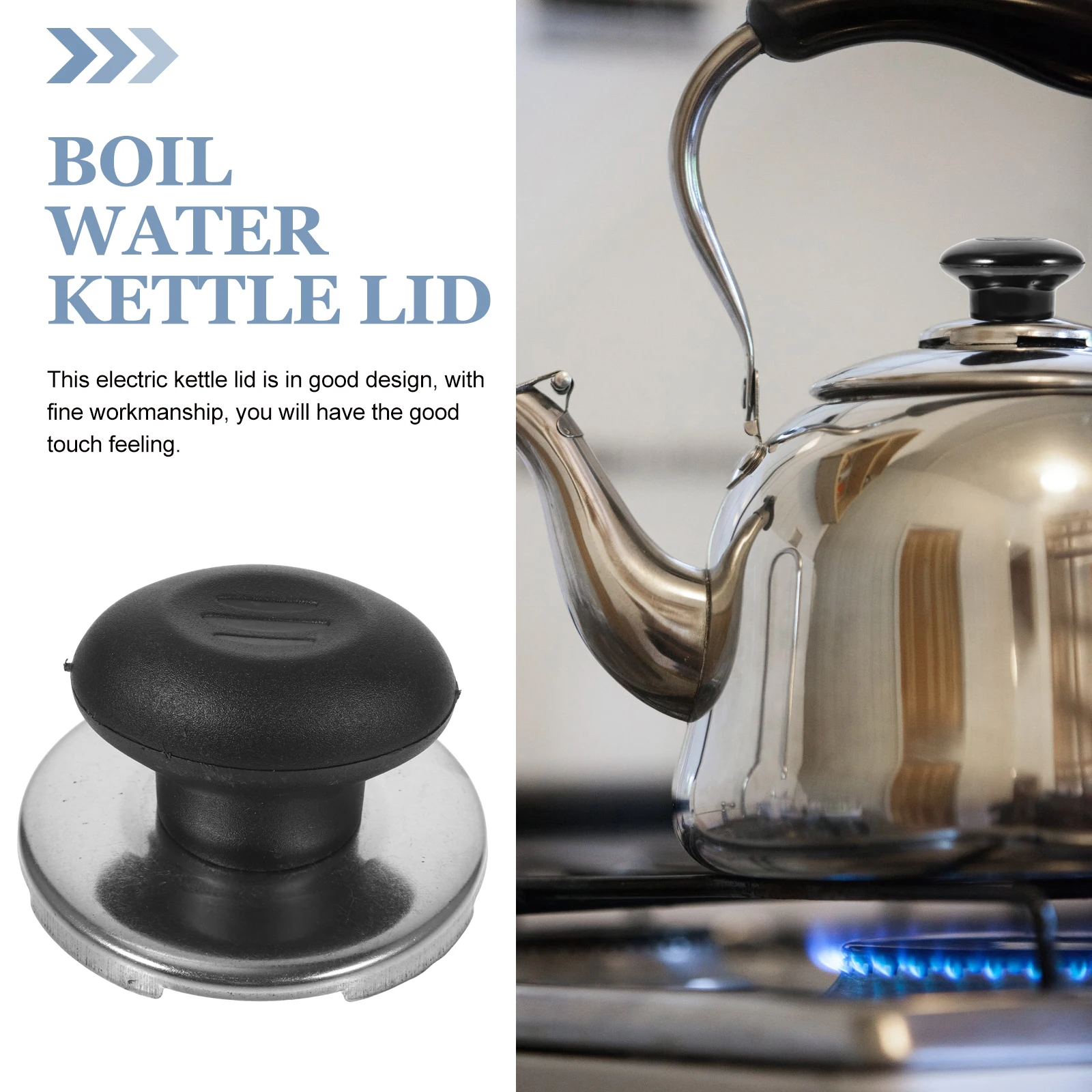 

2 Pcs Kettle Lid Button Home Teapot Whistle Handle Flute Knob Knobs Replacement Water Handles Metal Pots