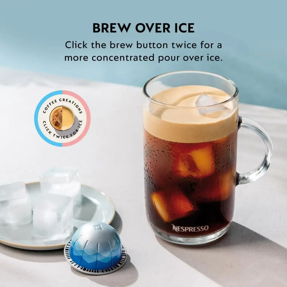 ماكينة القهوة والإسبريسو Vertuo Pop+ من De'Longhi، Liquorice Black #6