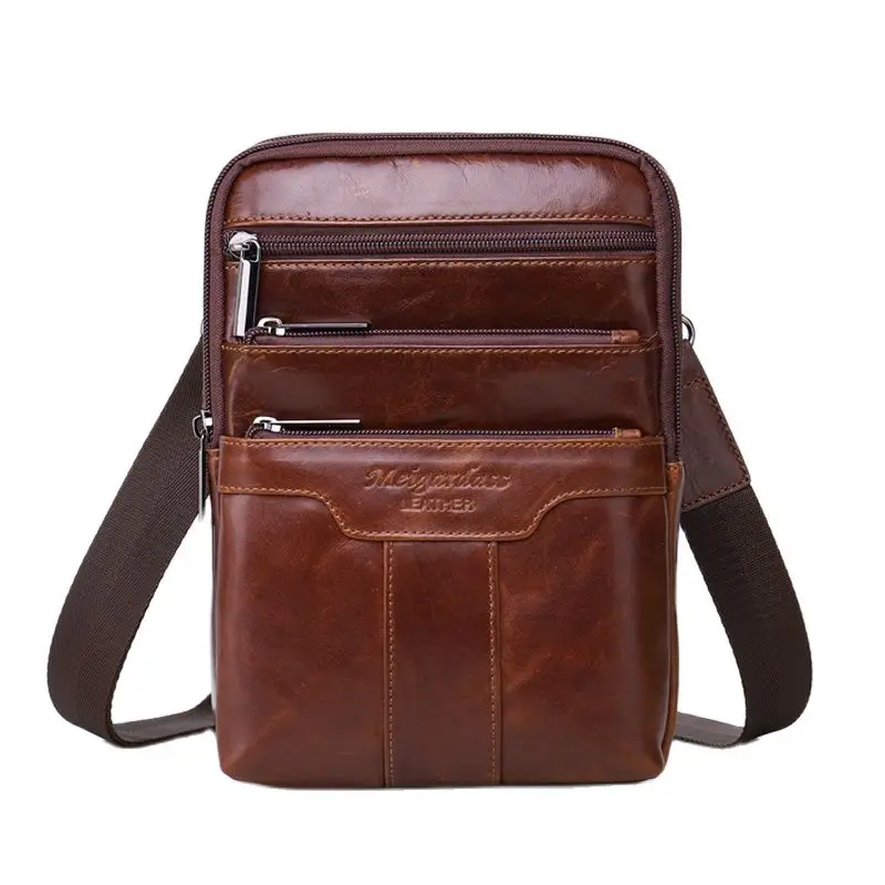 MEIGARDASS Genuine Leather Messenger bags for men Shoulder Bag male Travel Chest Pack male ipad Handbag Crossbody bag Tote Purse