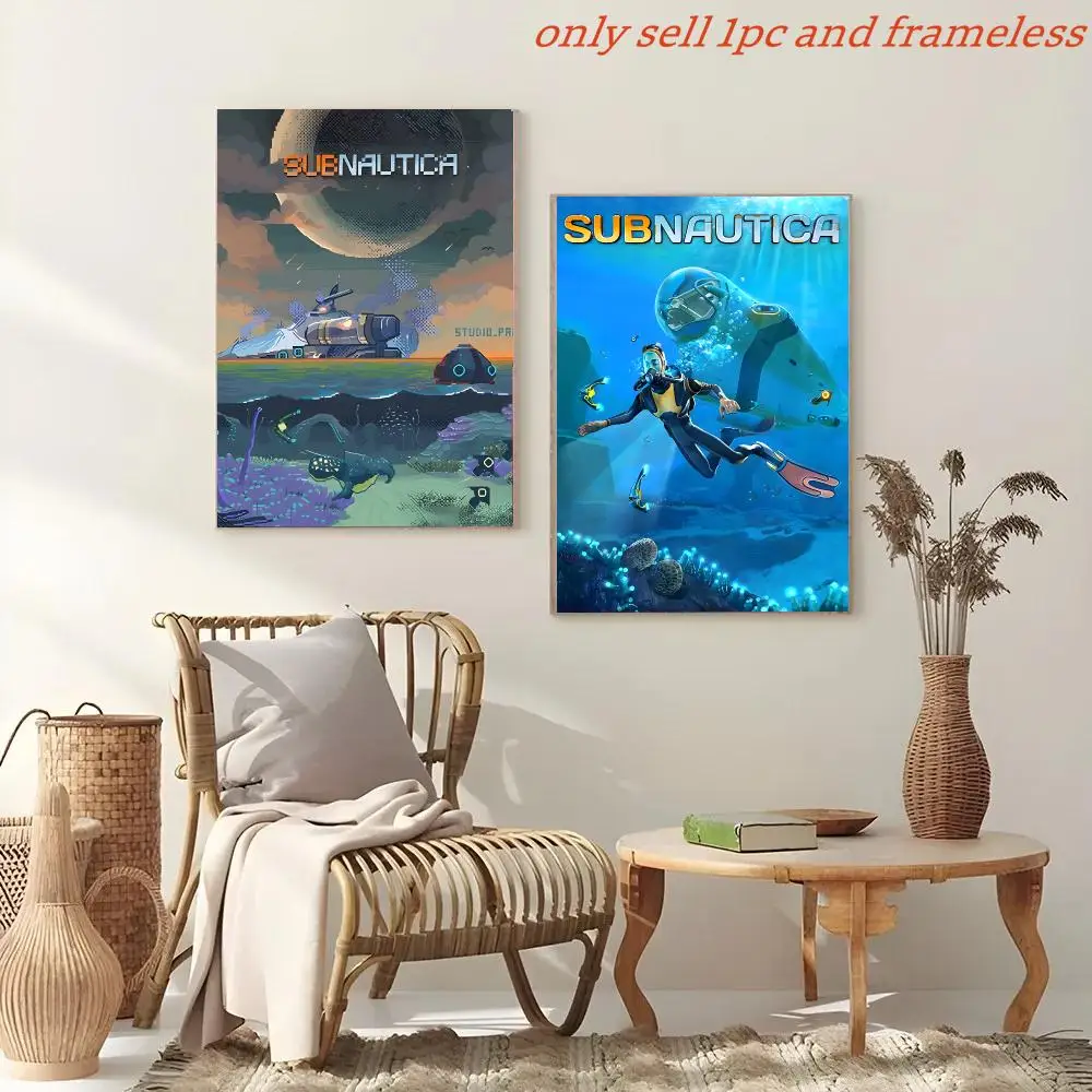 S-Subnautica Game Poster Painting And Print Wall Art Picture For Home Room Decor Gifts