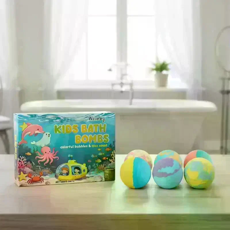 

Kids Colorful Bath Bombs, Bath Color Fizzy Spa Balls Gift Set For Kids Bathtub Fun Relaxing Holiday Gift Toys For Kids Toddlers