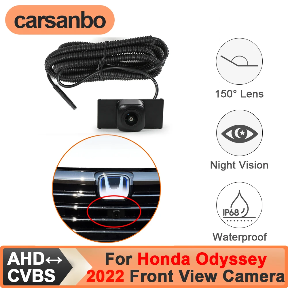 

Carsanbo For Honda Odyssey 2022 Front View Camera for Car 150 Degree CCD AHD Night Vision Fisheye Lens Waterproof Parking Camera