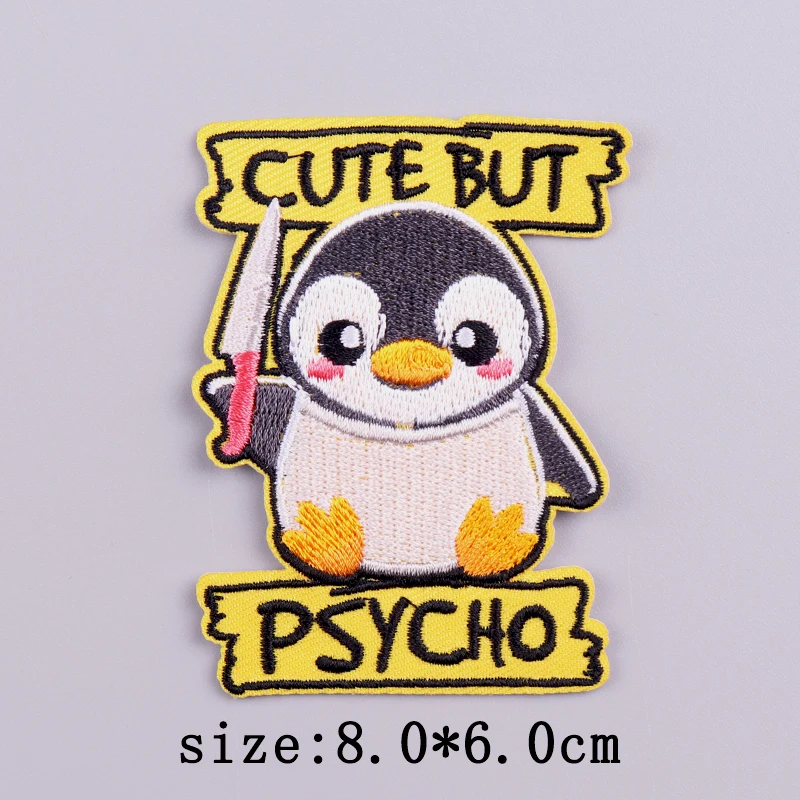 Kleine gelbe Ente Stickerei Patches für Kleidung Hip Hop Tier Patch Eisen auf Patches auf Kleidung schmelzbaren Patch Aufkleber Abzeichen