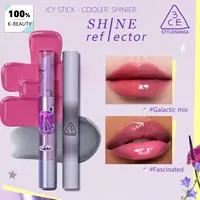 3CE Shine Reflector, Aplicación de Labial Suave, Acabado de Labial de Alto Brillo, Listo para Fiestas, Glamour para Citas Nocturnas, K-Beauty, Maquillaje Coreano
