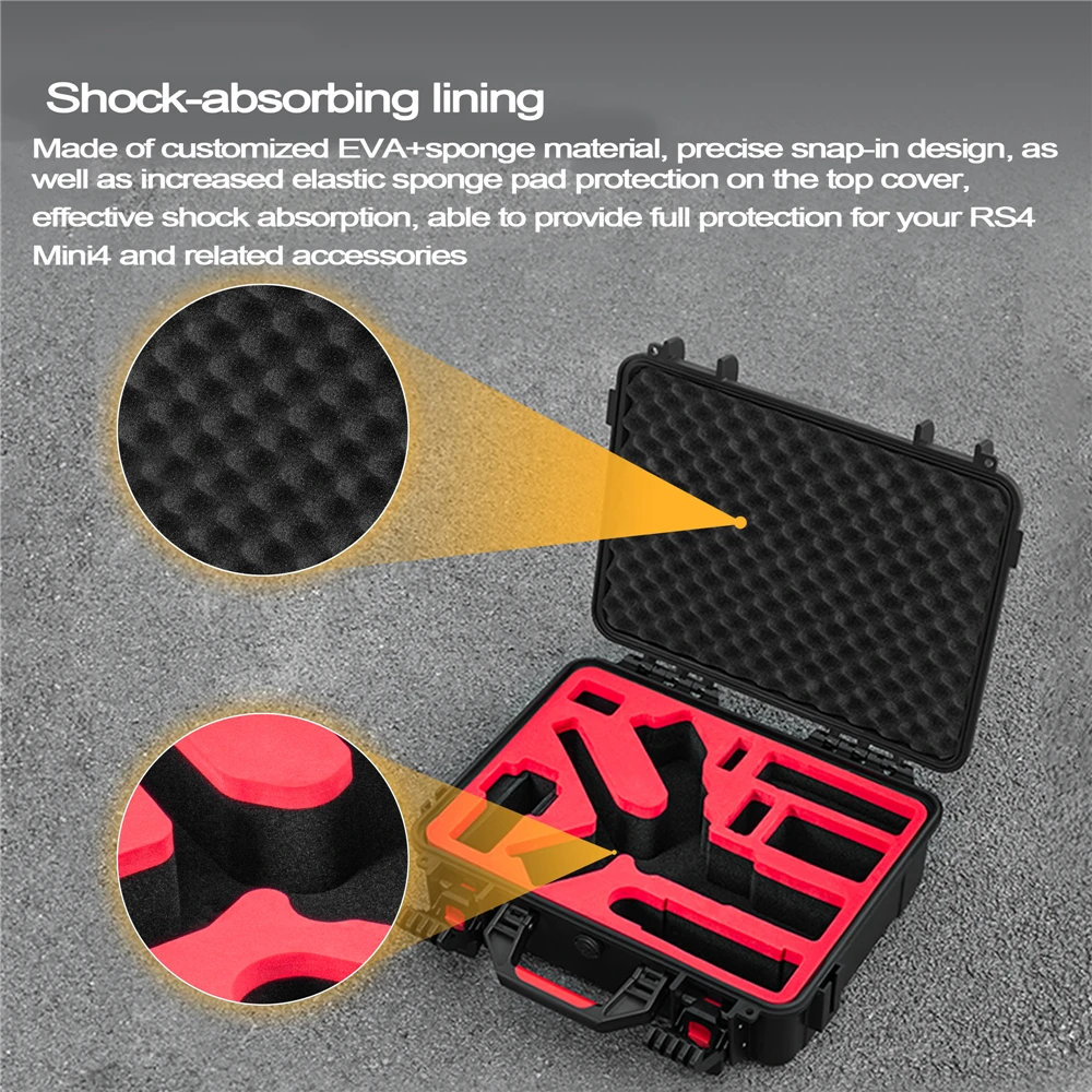 

Carrying Case for DJI RS 4 Mini Portable Storage Bag, for DJI RS4 Mini Gimbal Stabilizer Accessories Bag Explosion-Proof Case