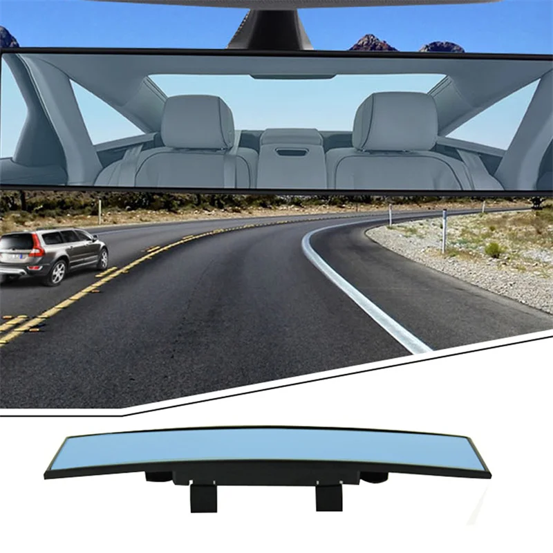 Car Mirror Interior Rearview Mirrors Universal Auto Rear View Mirror Anti-glare Wide-angle Surface Blue Mirror Auto Accessories