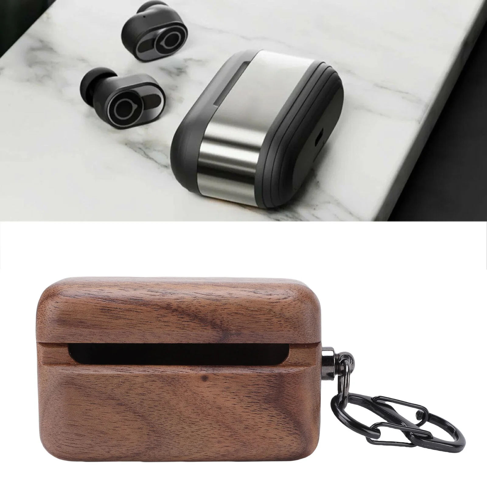 غطاء حماية لسماعات الأذن مناسب لـ Devialet Gemini II سماعة أذن لاسلكية تعمل بالبلوتوث غطاء حماية مصنوع يدويًا من الخشب المصقول #5