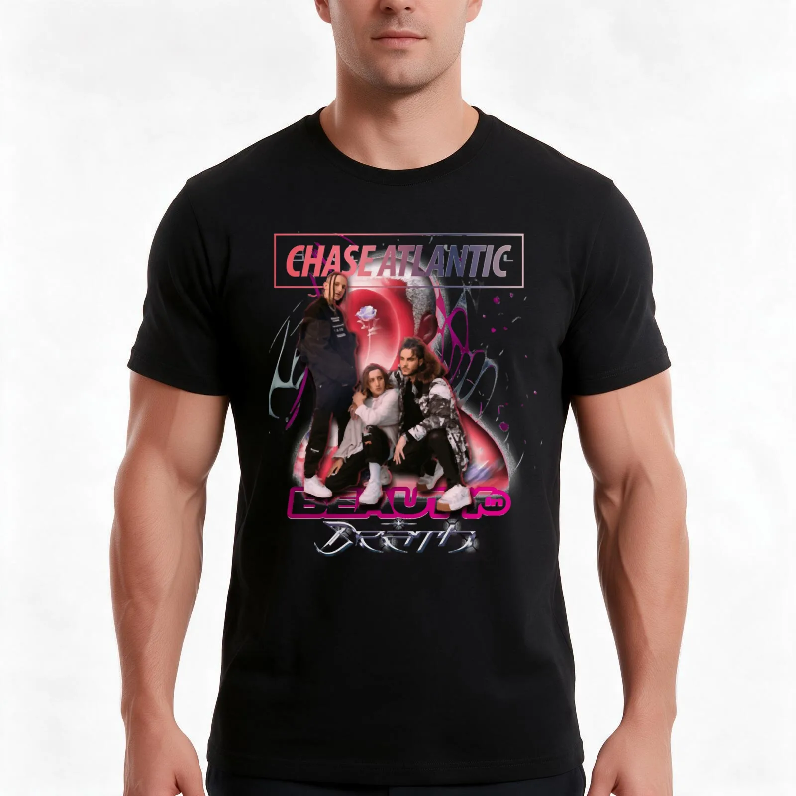 CHASE ATLANTIC TOUR 2021 22 T-Shirt Summer Casual Cotton Tee Oversized Streetwear Tops Vintage Graphic Print 100% Cotton