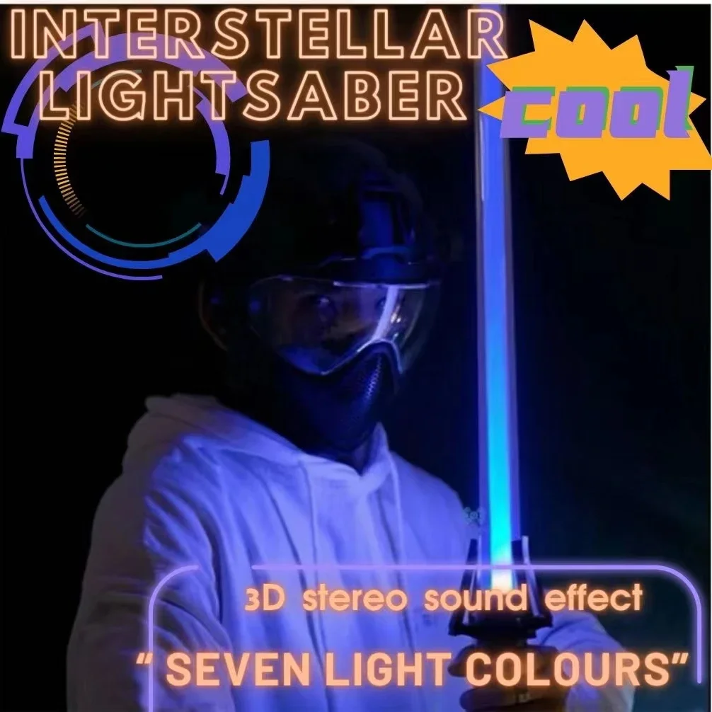 New RGB Lightsaber Pop it Cool Interact One Piece Laser Sword Toys For Kids Halloween Christmas Accessories Game Birthday Gifts