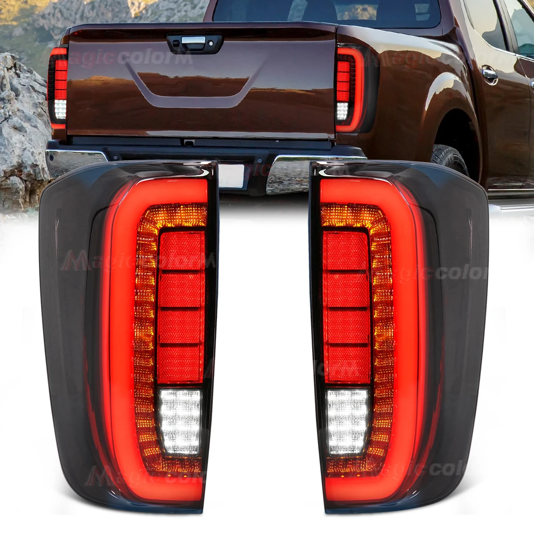 

Светодиодный задний фонарь для Nissan Navara NP300 D23 2015 2016 2017 2018-2022, задний фонарь указателя поворота, стоп-сигналы, предупреждающие задние фонари