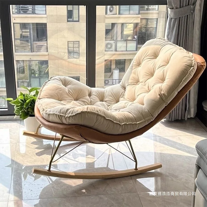

Honeycomb rocking chair super soft living room Nordic light luxury balcony home leisure indoor recliner