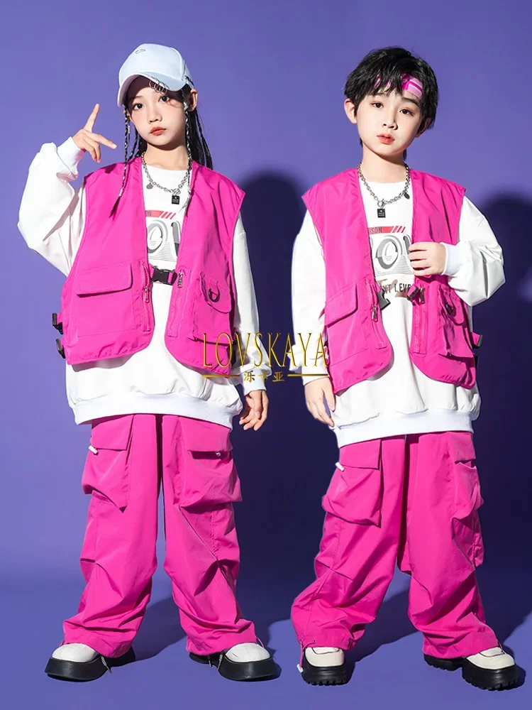 Children's men's hip-hop street dance performance costumes, children's women's drum and jazz dance performance costumes