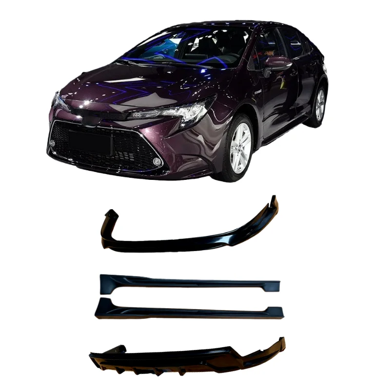 

Auto Body Systems Pp Wide Body Kit Front Bumper Lip, Rear Bumper Lip and Side Skirt for Toyota Levin 2019 2020 2021 2022