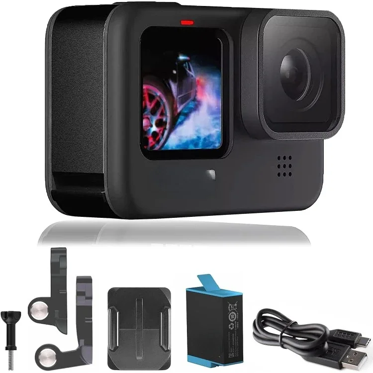 E-Commerce Packaging - Waterproof Action Camera with Front LCD and Touch Rear Screens, 5K Ultra HD Video, 20MP Photos