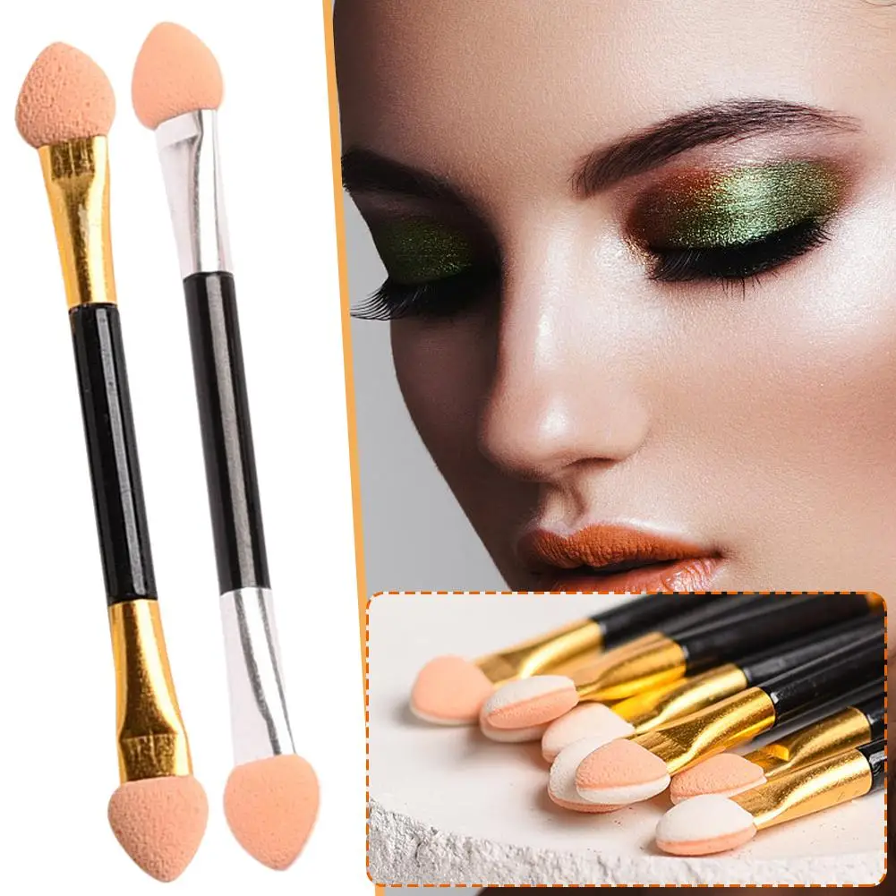 Small Portable Double-ended Sponge Eye Shadow Stick Mini Eye Shadow Brush Eye Makeup Brush Sponge Stick new