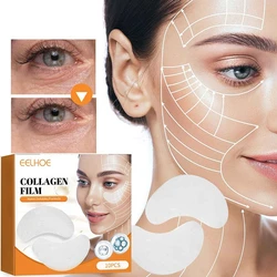 5Pairs Collagen Soluble patches Film Anti-wrinkle Dark Circles remove Nourishing Mask Moisturizing Firming  Skin Eyes Care