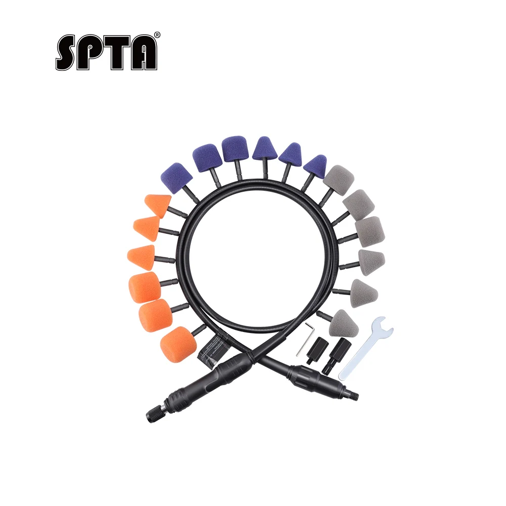 

Набор для полировки SPTA PRO Mini: гибкий вал и 18 конических и цилиндрических полировальных барабанов для мини-полировальной машинки