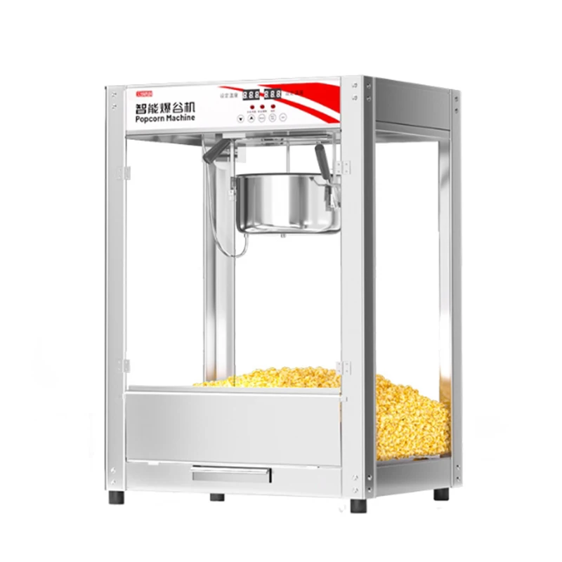 

12OZ New Type Electric Intelligent Digital Popcorn Vertical Corn Popper Machine Popcorn Maker for Shipping Mall Theater KTV