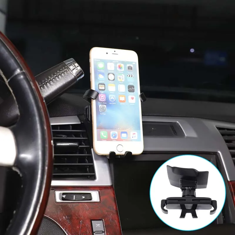 

ABS Black For Cadillac Escalade 2007-2014 Car navigation screen mobile phone stand above car interior modification accessories