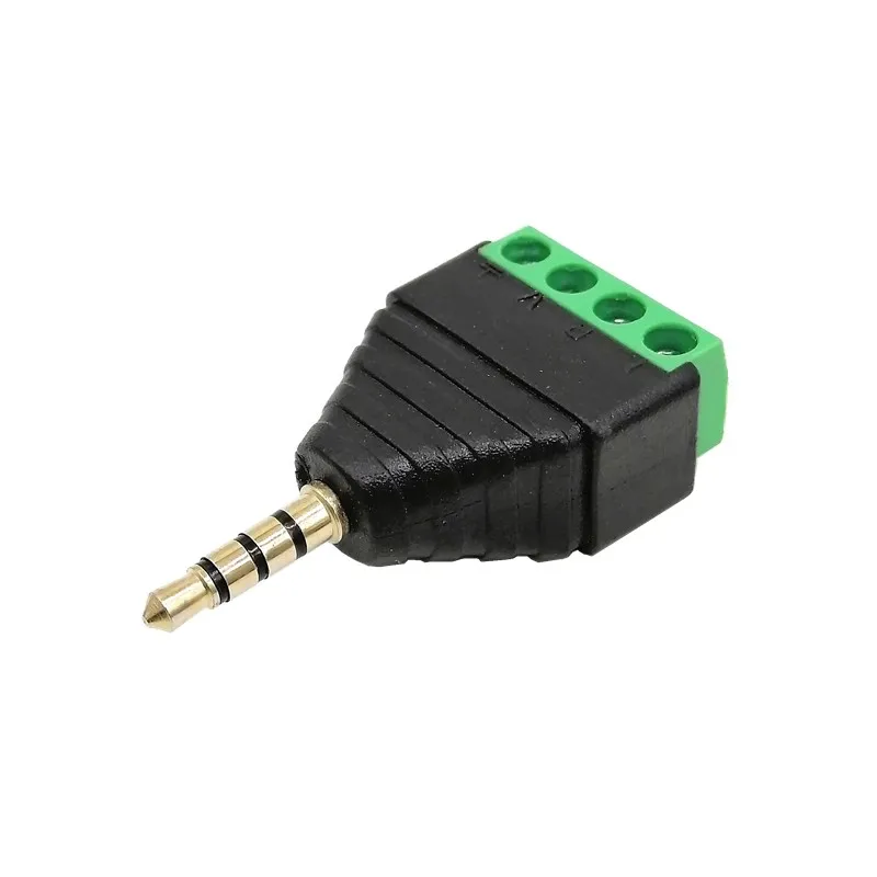 1PCS 3.5mm earphone audio jack connector stereo adapter male female audio mono channel plug to screw terminal mono channel plug