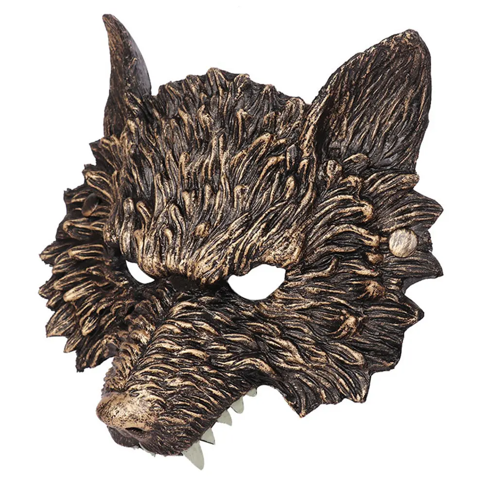 

Halloween Cosplay Wolf Mask Lifelike Design Party Cosplay Prop Costume Accessory for Animal Theme Halloween Carnival